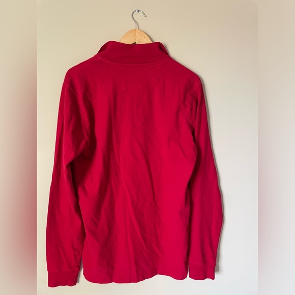 Vintage men’s Chaps Crimson Quarter-Zip Sweater size Medium 100% cotton NWOT - Picture 4 of 5